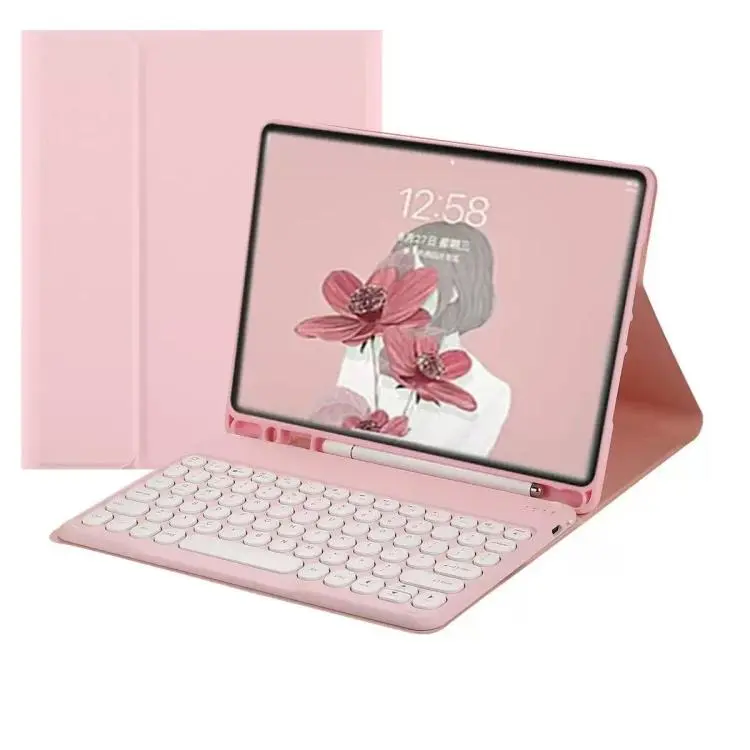 For ipad Air 11 Magnetic Bluetooth Keyboard Case for Tablet(Pink)