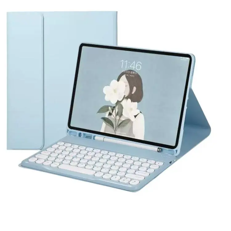For ipad Air 11 Magnetic Bluetooth Keyboard Case for Tablet(Sky Blue)