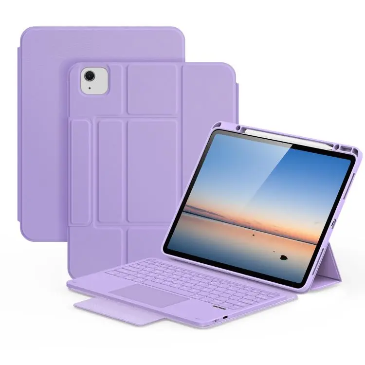 For iPad Air 13 2026 / 2025 / 2024 DUX DUCIS YK Series Magnetic Wireless Keyboard Vegan Leather Tablet Case(Purple)