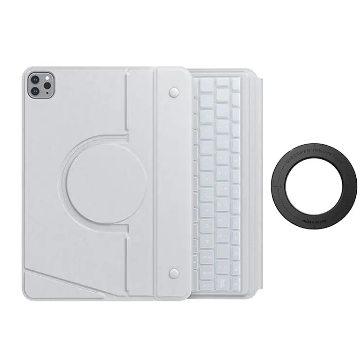 For iPad Air 13 2026/2025/2024 NILLKIN MagicEase Keyboard Stand Tablet PC Case with MagStand Ultra(Grey)