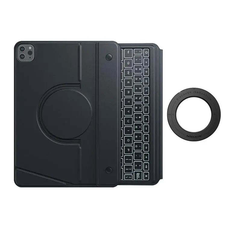 For iPad Pro 11 2025 / 2024 NILLKIN MagicEase Keyboard Stand Tablet PC Case with MagStand Ultra(Black)