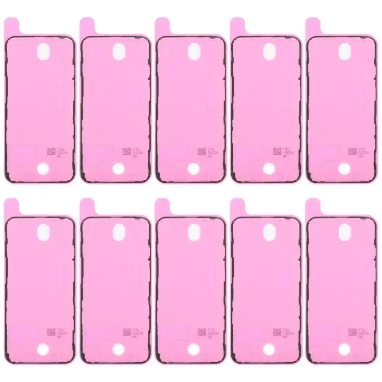 For iPhone 12 10pcs OEM LCD Frame Bezel Waterproof Adhesive Gasket, Airtightness Test Compatible