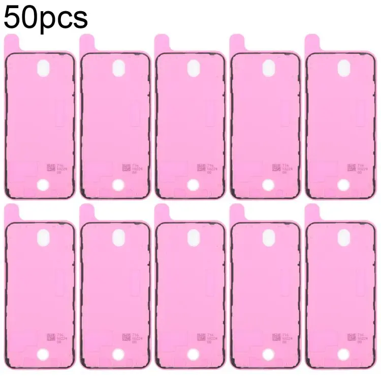For iPhone 12 50pcs OEM LCD Frame Bezel Waterproof Adhesive Gasket, Airtightness Test Compatible