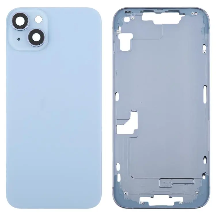 For iPhone 14 Plus China Version Battery Back Cover with Middle Frame(Blue)