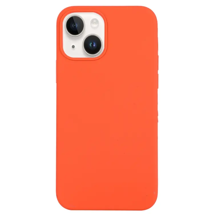 For iPhone 14 Plus Solid Silicone Phone Case(Orange)