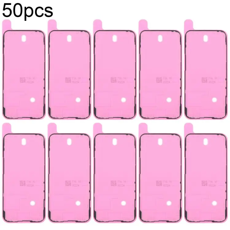 For iPhone 14 Pro 50pcs OEM LCD Frame Bezel Waterproof Adhesive Gasket, Airtightness Test Compatible