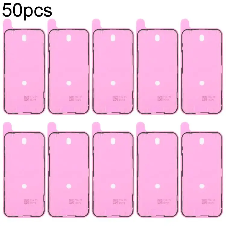 For iPhone 15 50pcs OEM LCD Frame Bezel Waterproof Adhesive Gasket, Airtightness Test Compatible