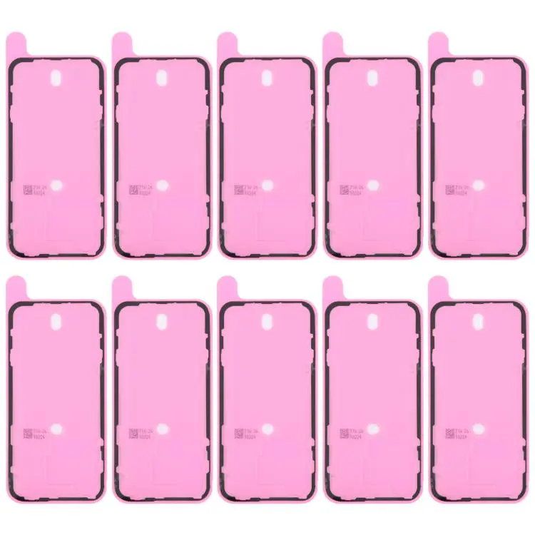 For iPhone 15 Pro 10pcs OEM Back Housing Cover Adhesive, Airtightness Test Compatible