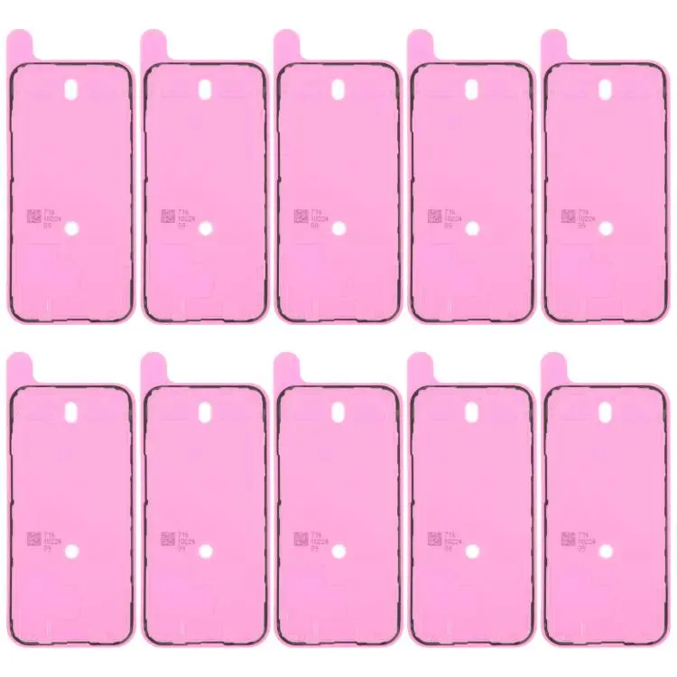 For iPhone 15 Pro 10pcs OEM LCD Frame Bezel Waterproof Adhesive Gasket, Airtightness Test Compatible