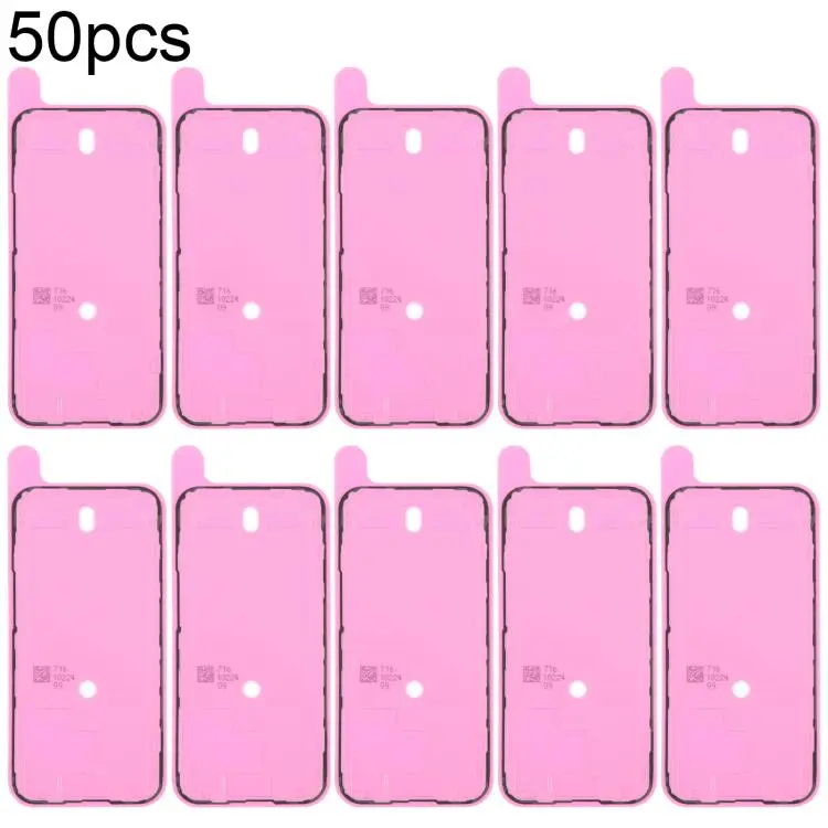 For iPhone 15 Pro 50pcs OEM LCD Frame Bezel Waterproof Adhesive Gasket, Airtightness Test Compatible