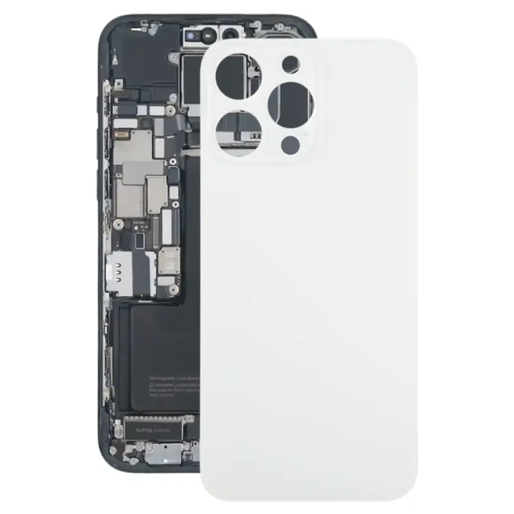 For iPhone 15 Pro Max Glass Battery Back Cover(White)