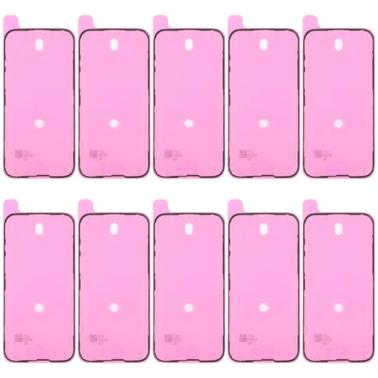 For iPhone 16 10pcs OEM LCD Frame Bezel Waterproof Adhesive Gasket, Airtightness Test Compatible