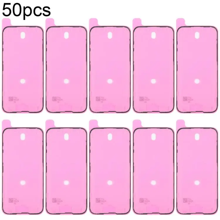 For iPhone 16 Plus 50pcs OEM LCD Frame Bezel Waterproof Adhesive Gasket, Airtightness Test Compatible