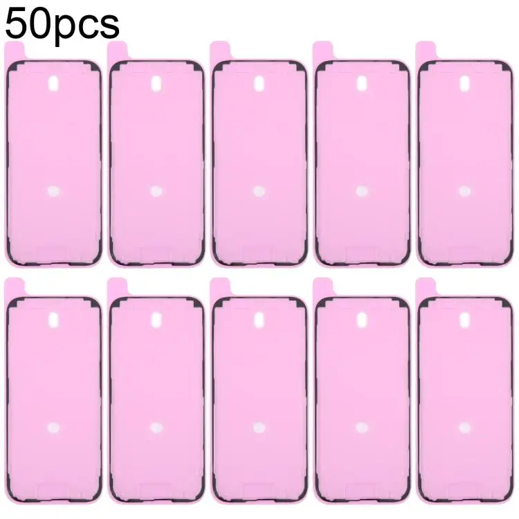 For iPhone 16 Pro 50pcs OEM LCD Frame Bezel Waterproof Adhesive Gasket, Airtightness Test Compatible