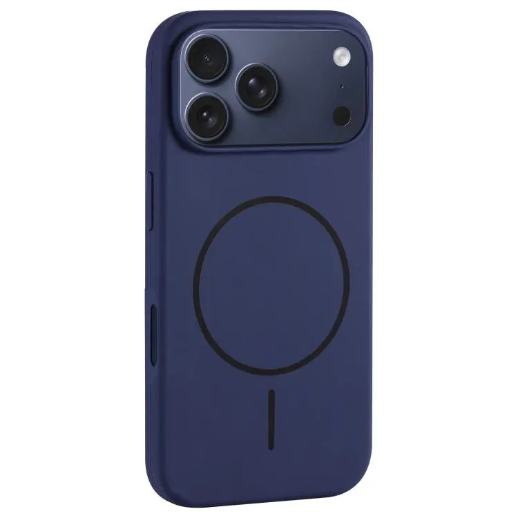 For iPhone 18 Pro / 17 Pro Large Hole Camera MagSafe Liquid Silicone Full Coverage Phone Case(Royal Blue)