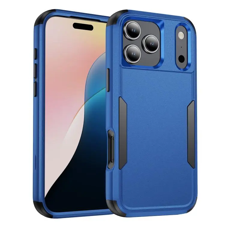 For iPhone 18 Pro Max / 17 Pro Max Commuter Shockproof TPU + PC Phone Case(Royal Blue+Black)