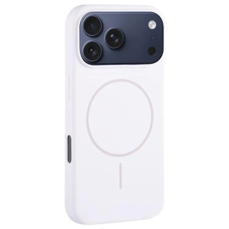 For iPhone 18 Pro Max / 17 Pro Max Large Hole Camera MagSafe Liquid Silicone Full Coverage Phone Case(White)