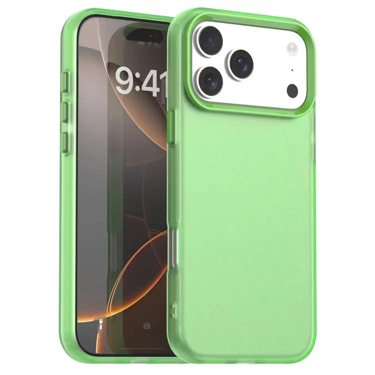 For iPhone 18 Pro Max Candy PC Hybrid TPU Shockproof Phone Case(Green)