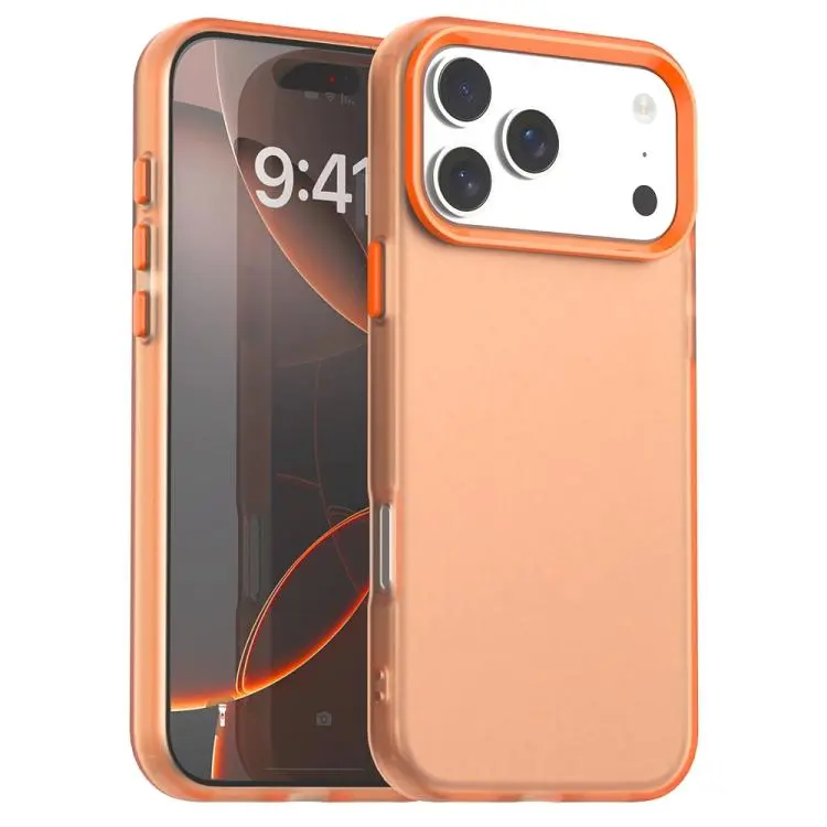 For iPhone 18 Pro Max Candy PC Hybrid TPU Shockproof Phone Case(Orange)