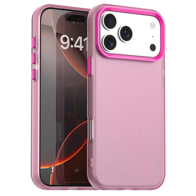 For iPhone 18 Pro Max Candy PC Hybrid TPU Shockproof Phone Case(Red)