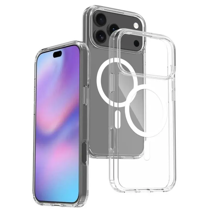 For iPhone 18 Pro Max Scratchproof PC Hybrid TPU Magsafe Phone Case(Transparent)
