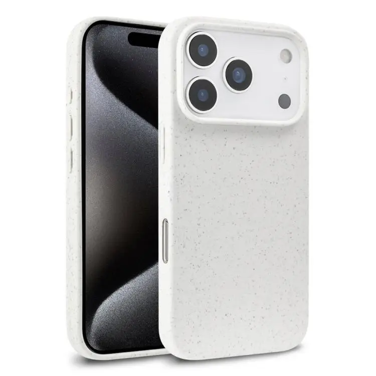 For iPhone 18 Pro Max Wheat Straw TPU Phone Case(White)