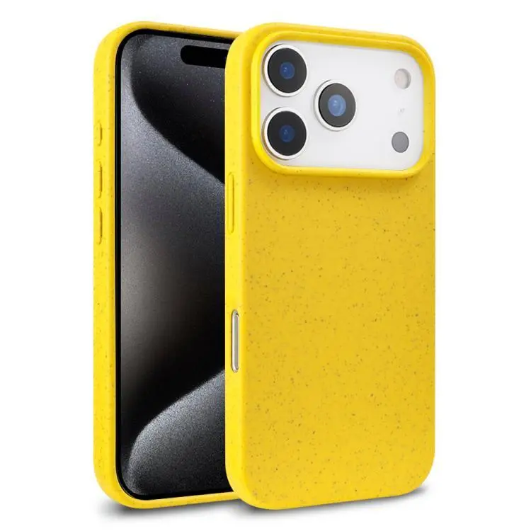For iPhone 18 Pro Max Wheat Straw TPU Phone Case(Yellow)