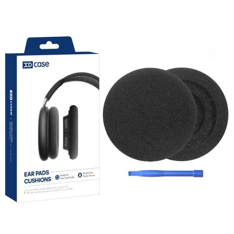 For Jabra Evolve 20/20se/30/30 II/40/65 XDcase 1 Pair Sponge Ear Pads Headset Replacement Part with Prying Tool(Black)