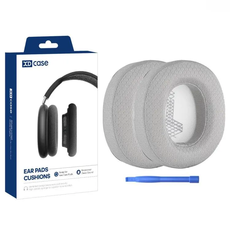 For JBL Live 650BTNC / 660NC / E65BTNC / Duet NC XDcase 1 Pair Headset Replacement Ear Pads with Prying Tool(Mesh Fabric-Grey)