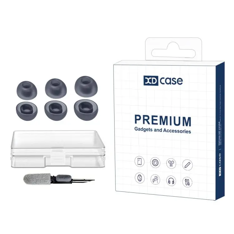 For JBL Live Pro 2 XDcase 3 Pairs Replacement Silicone Ear Tips Kit, S/M/L Size, Cleaning Brush Color Random(Dark Blue)