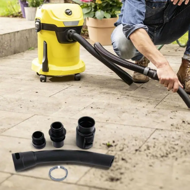 For Karcher WD Series 4pcs /Set Hose Fittings(Black)