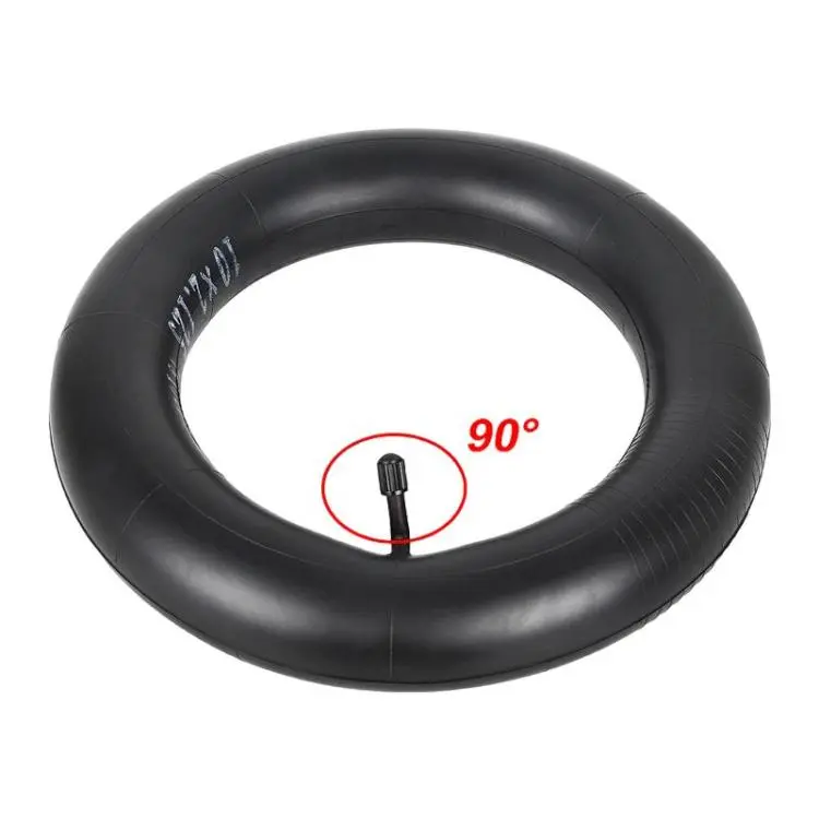 For Kugoo M4 Electric Scooter Anti-Slip Shock-Absorbing Wear-Resistant Rubber Tire 10 x 2.125 90-Degree Curved-Valve Inner Tire