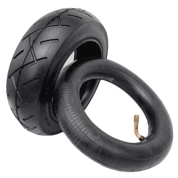 For Kugoo M4 Electric Scooter Anti-Slip Shock-Absorbing Wear-Resistant Rubber Tire 10 x 2.125 Outer Tire + 45-Degree Inner Tire