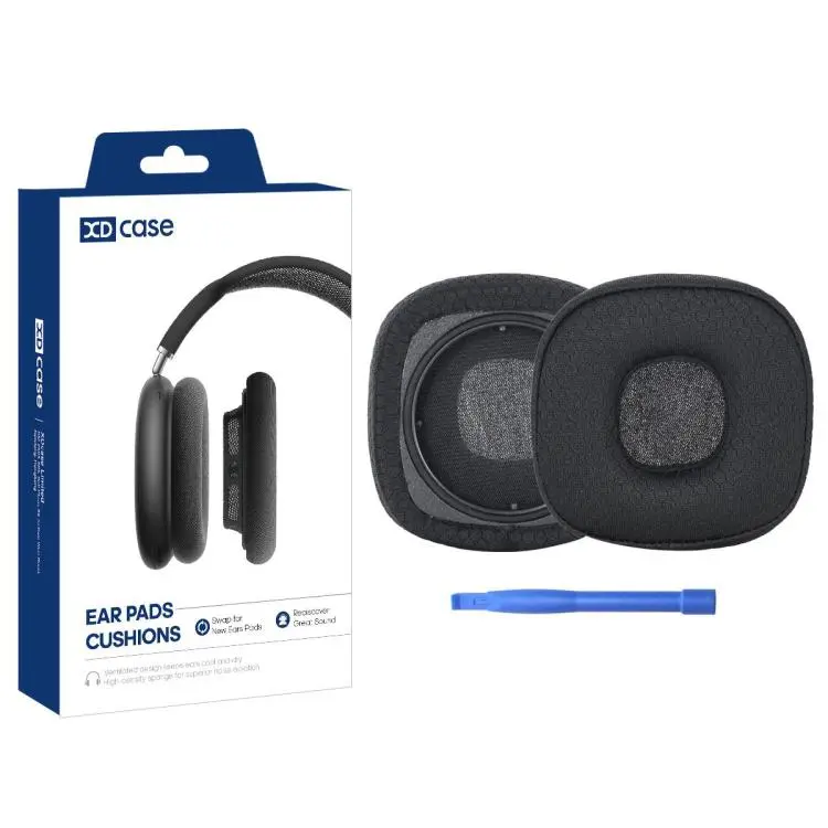 For Marshall Major III / Major IV / Major V XDcase 1 Pair Headset Replacement Ear Pads with Prying Tool(Mesh Fabric-Black)