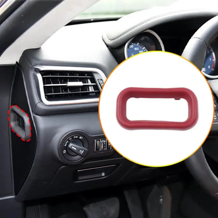 For Maserati Quattroporte/Ghibli Left-Hand Drive Dashboard Side Air Vent Rubber Ring 673002026(Red)