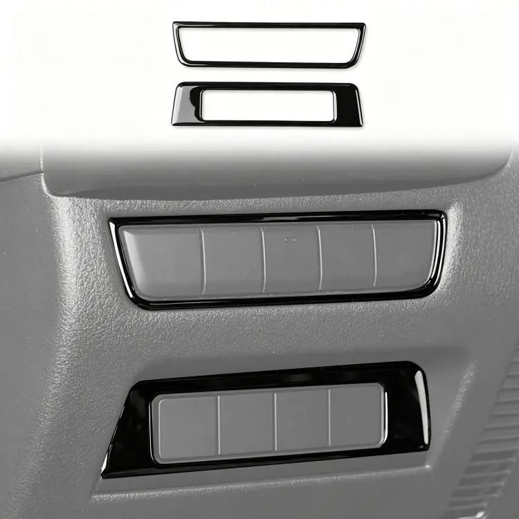 For Mazda CX-50 2022-2024 2pcs/Set Car Headlight Switch Panel Sticker, Left Hand Drive(Black)