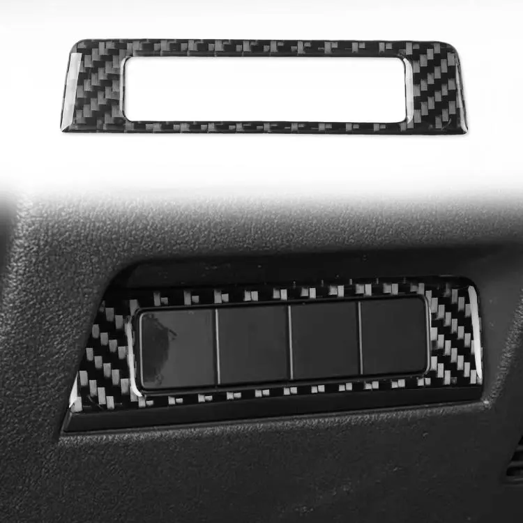 For Mazda CX-50 2022-2024 Car Headlight Switch Panel Carbon Fiber Sticker, Left Hand Drive(Black)