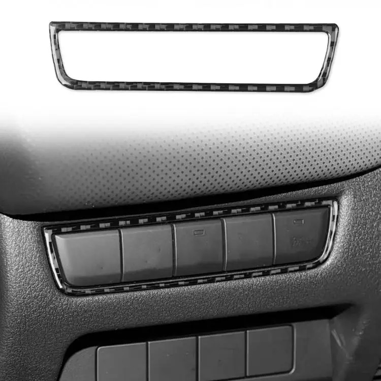 For Mazda CX-50 2022-2024 Car Parking Sensor Switch Panel Carbon Fiber Sticker, Left Hand Drive(Black)