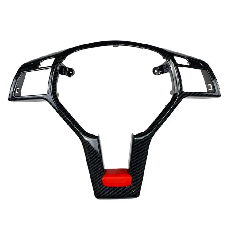 For Mercedes-Benz A W176 / C W204 Steering Wheel Modification Decals(Carbon Fiber Red)