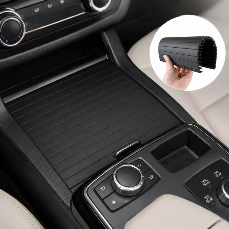 For Mercedes-Benz ML / GL-Class W166 / GLE / GLS Left-Hand Drive Cup Holder Roller Cover 1666805802(Black)