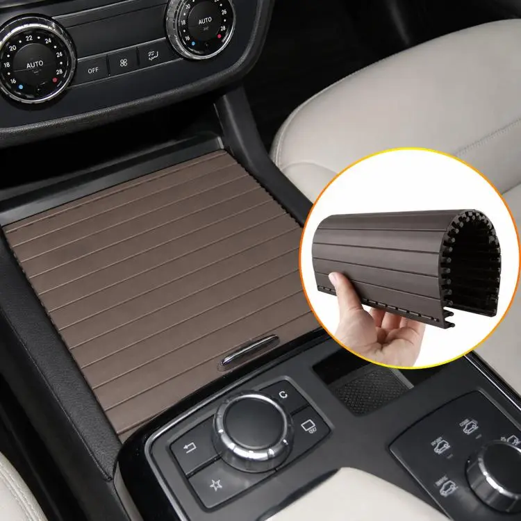 For Mercedes-Benz ML / GL-Class W166 / GLE / GLS Left-Hand Drive Cup Holder Roller Cover 1666805802(Brown)