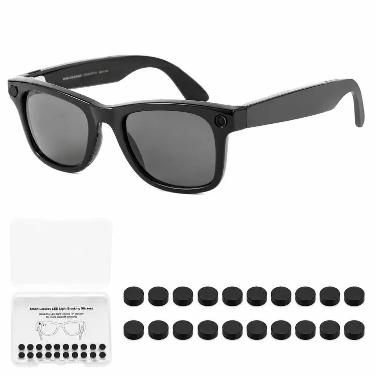 For Meta Ray-Ban Wayfarer / Skyler / Headliner 20pcs /Box Smart Glasses Privacy LED Light Stickers(Black)