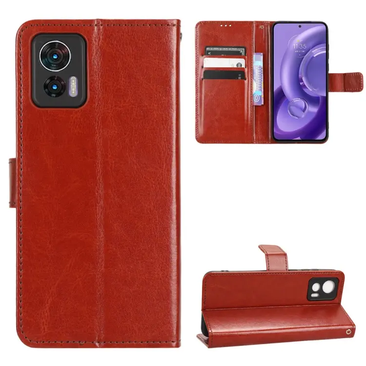 For Motorola Edge 30 Neo / Edge 30 Lite Retro Crazy Horse Texture Leather Phone Case(Brown)