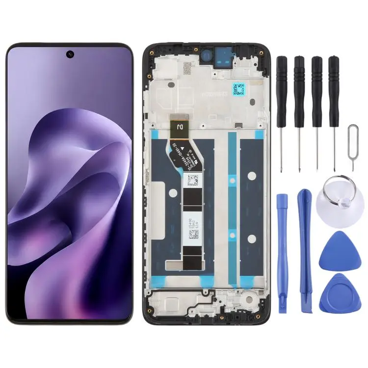 For Motorola Moto G17 Original LCD Screen Digitizer Full Assembly with Frame