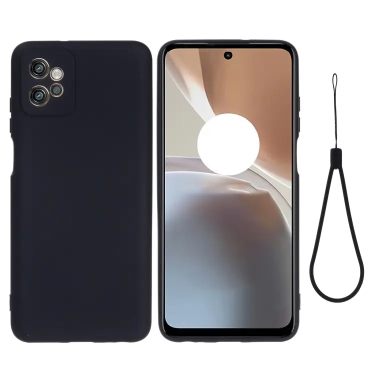 For Motorola Moto G32 4G Solid Color Liquid Silicone Dropproof Full Coverage Protective Case(Black)
