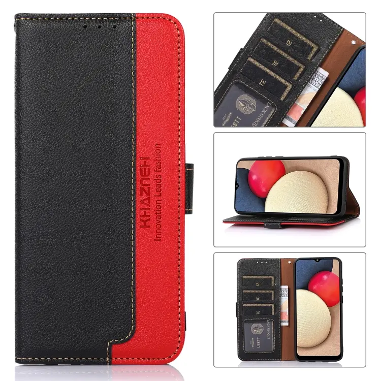 For Motorola Moto G32 KHAZNEH Litchi Texture Leather RFID Phone Case(Black)