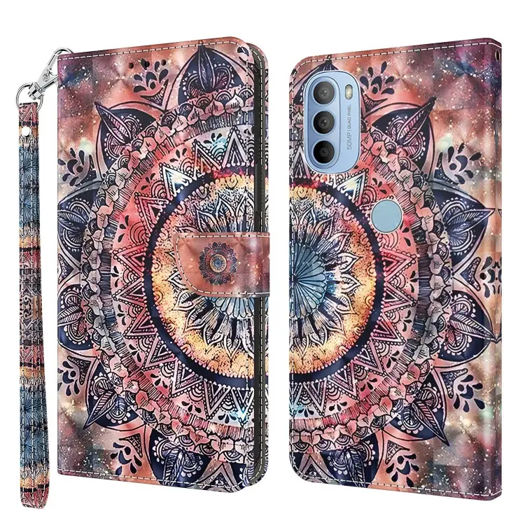 For Motorola Moto G41 / G31 3D Painted Leather Phone Case(Color Mandala)