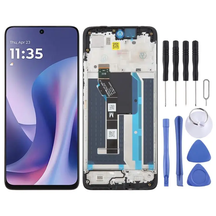 For Motorola Moto G57 Original LCD Screen Digitizer Full Assembly With Frame