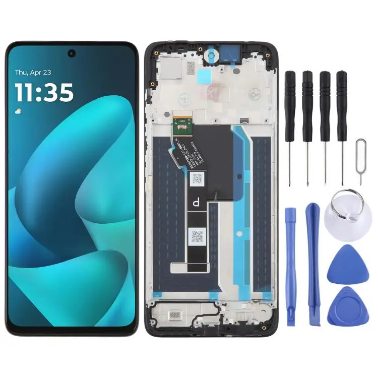 For Motorola Moto G57 Power Original LCD Screen Digitizer Full Assembly With Frame