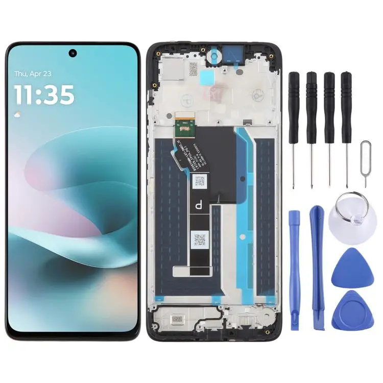 For Motorola Moto G67 Power Original LCD Screen Digitizer Full Assembly With Frame
